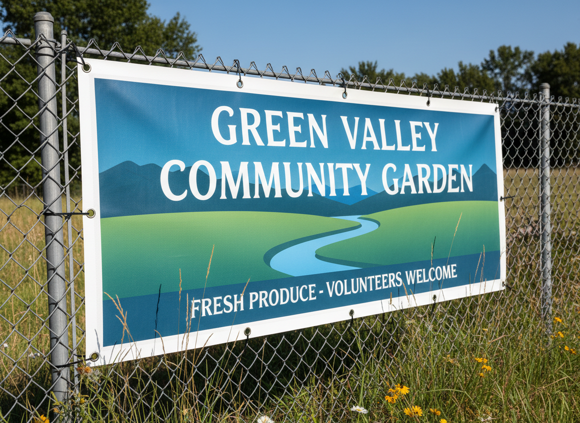 Firefly_Gemini Flash_printed pvc banner with hemms and eyelets no stiching on the fence 45284